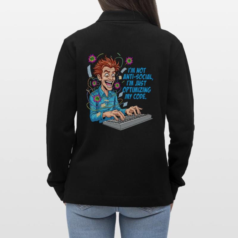 Code Optimizer : antisocial ? Juste du codage ! Polo à manches longues bio PREPSTER Stanley/Stella Unisexe