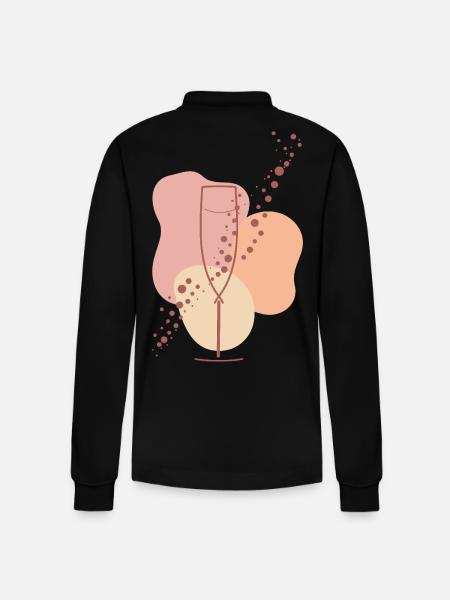 Sparkling wine lover Sparkling Aura - Stanley/Stella Organic Unisex Long-Sleeved Polo Shirt Prepster - black