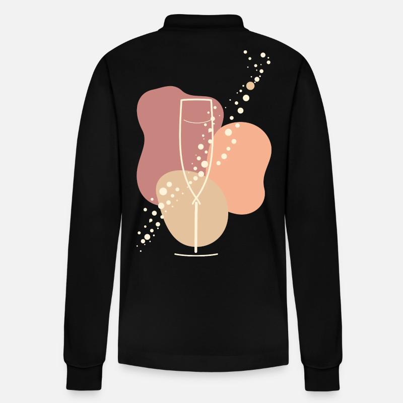 Sektfreundin Sparkling Aura - Stanley/Stella Unisex Bio-Langarm-Poloshirt Prepster - Schwarz