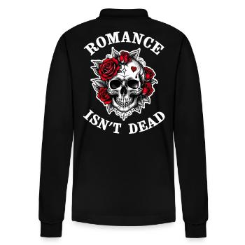 ROMANCE IS NOT DEAD - Stanley/Stella Organic Unisex Long-Sleeved Polo Shirt Prepster - black - Back - Anna (173cm)