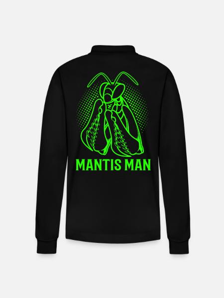 Mantis Gottesanbeter Gottesanbeterin - Stanley/Stella Unisex Bio-Langarm-Poloshirt Prepster - Schwarz