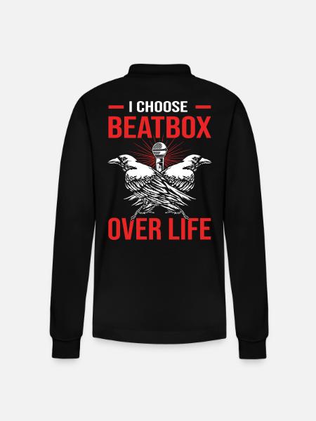 Beatbox - Stanley/Stella Organic Unisex Long-Sleeved Polo Shirt Prepster - black