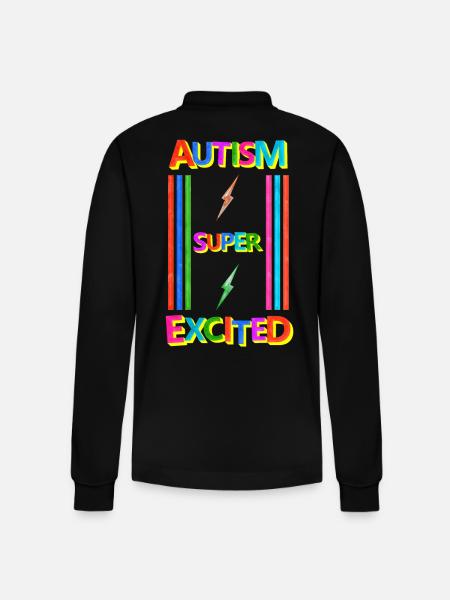 Autism - Stanley/Stella Organic Unisex Long-Sleeved Polo Shirt Prepster - black