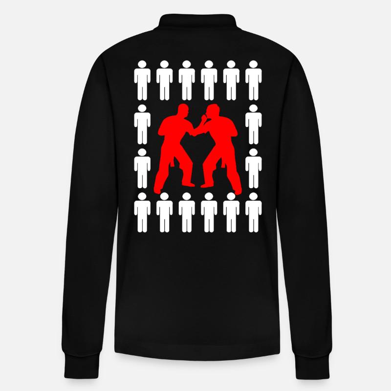 Krav Maga - Stanley/Stella Unisex Bio-Langarm-Poloshirt Prepster - Schwarz