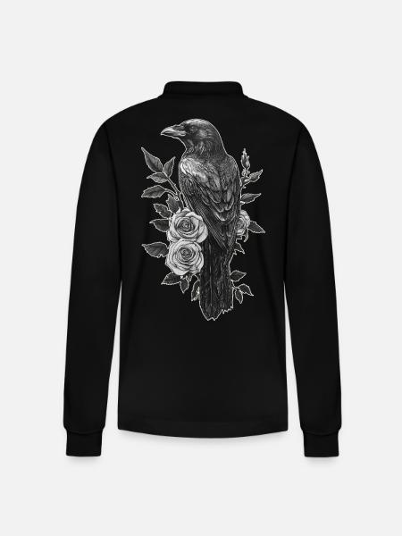 Raven - Stanley/Stella Organic Unisex Long-Sleeved Polo Shirt Prepster - black