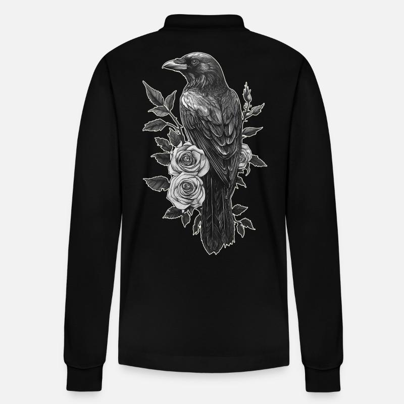 Raven - Stanley/Stella Organic Unisex Long-Sleeved Polo Shirt Prepster - black