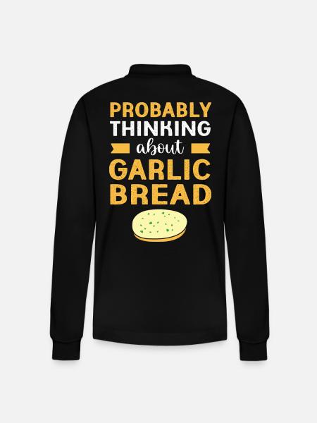 Bread Garlic - Stanley/Stella Organic Unisex Long-Sleeved Polo Shirt Prepster - black