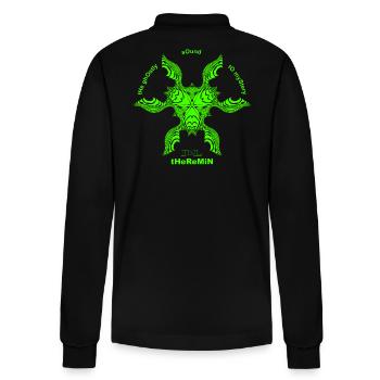 tHeReMiN mandala verd - Stanley/Stella Unisex Bio-Langarm-Poloshirt Prepster - Schwarz - Hinten - Anna (173cm)