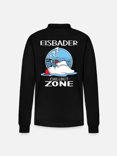 eisbader eisbad-zone winterbader - Stanley/Stella Unisex Bio-Langarm-Poloshirt Prepster - Schwarz