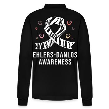 Ehlers-Danlos-Syndrom EDS HSD - Stanley/Stella Unisex Bio-Langarm-Poloshirt Prepster - Schwarz - Hinten - Anna (173cm)
