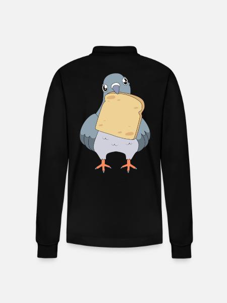 Pigeon Race Pigeon Pigeons - Stanley/Stella Organic Unisex Long-Sleeved Polo Shirt Prepster - black