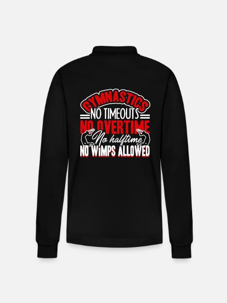 Gymnastic Funny Gymnastic - Stanley/Stella Organic Unisex Long-Sleeved Polo Shirt Prepster - black