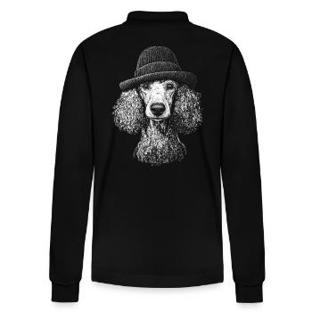Pudel Grosspudel Mütze Hut Hunde Hund Königspudel - Stanley/Stella Unisex Bio-Langarm-Poloshirt Prepster - Schwarz - Hinten - Anna (173cm)