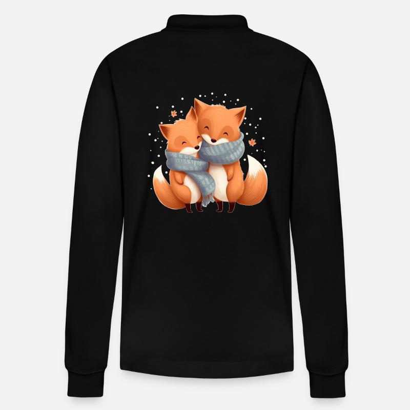 Füchse - Stanley/Stella Unisex Bio-Langarm-Poloshirt Prepster - Schwarz
