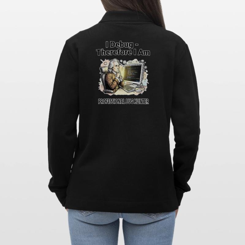 Ich debugge daher bin ich: Pro Bug Hunter – dunkler BG Stanley/Stella Unisex Bio-Langarm-Poloshirt Prepster