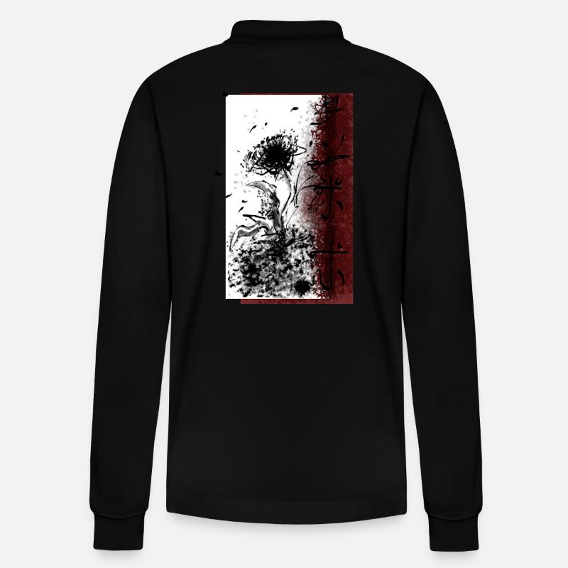 Löwenzahn - Stanley/Stella Unisex Bio-Langarm-Poloshirt Prepster - Schwarz