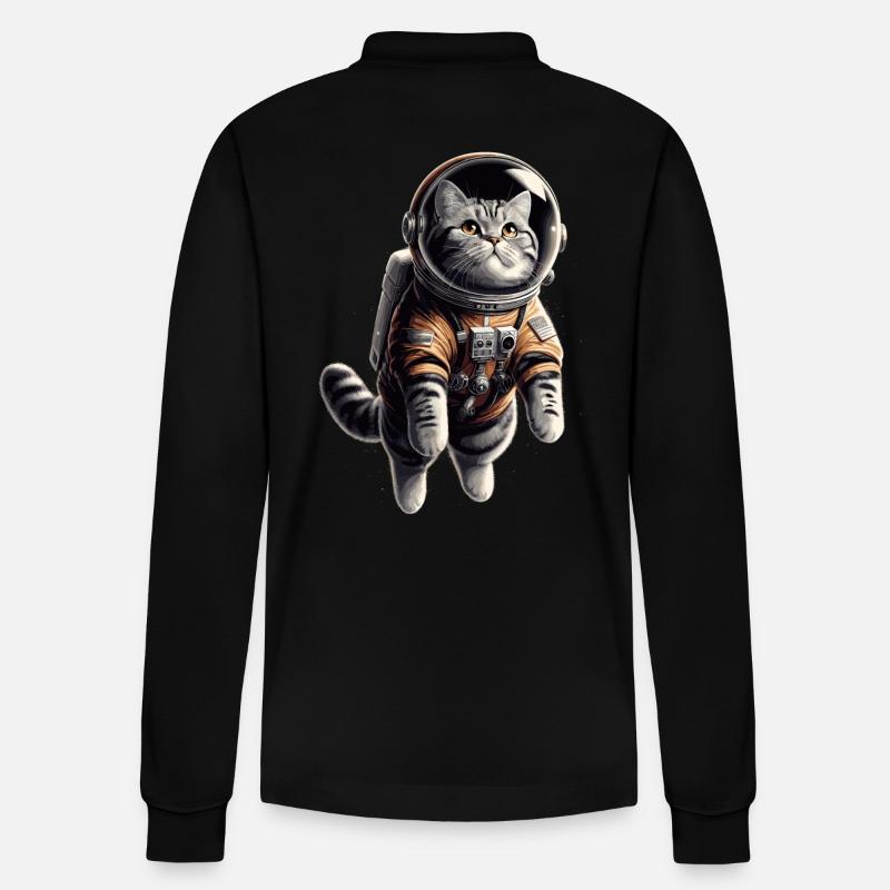 Cadeau d’astronaute BKH Tabby - Polo à manches longues bio PREPSTER Stanley/Stella Unisexe - noir