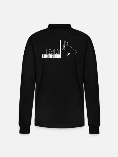 TEAM Xoloitzcuintli Dog Dog Wilsigns - Stanley/Stella Organic Unisex Long-Sleeved Polo Shirt Prepster - black