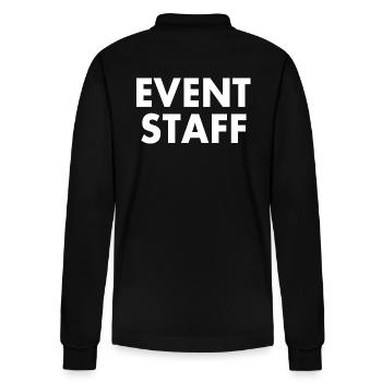 Event staff - Stanley/Stella Organic Unisex Long-Sleeved Polo Shirt Prepster - black - Back - Anna (173cm)