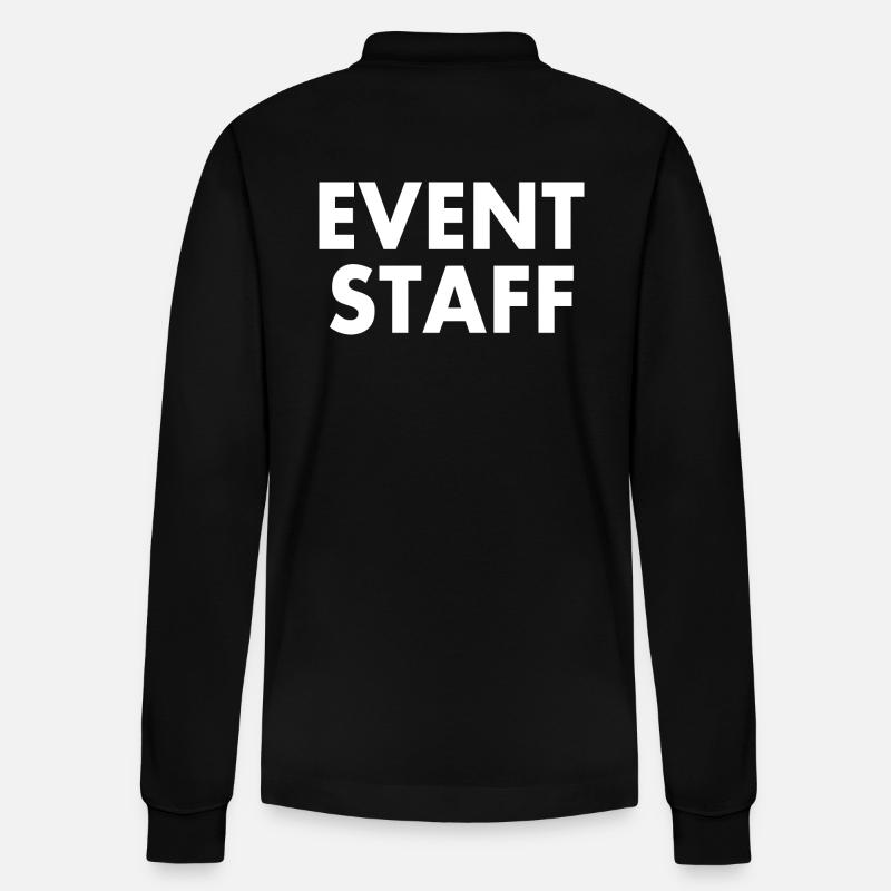 Event staff - Stanley/Stella Unisex Bio-Langarm-Poloshirt Prepster - Schwarz
