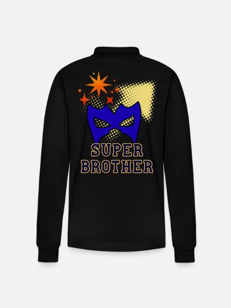 Super-Bruder - Stanley/Stella Unisex Bio-Langarm-Poloshirt Prepster - Schwarz