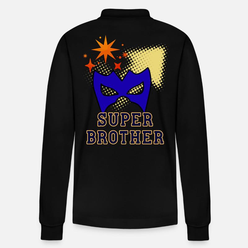Super-Bruder - Stanley/Stella Unisex Bio-Langarm-Poloshirt Prepster - Schwarz