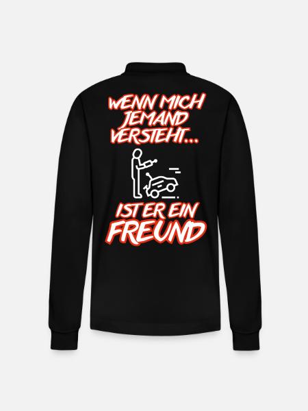RC Auto Freund - Stanley/Stella Unisex Bio-Langarm-Poloshirt Prepster - Schwarz