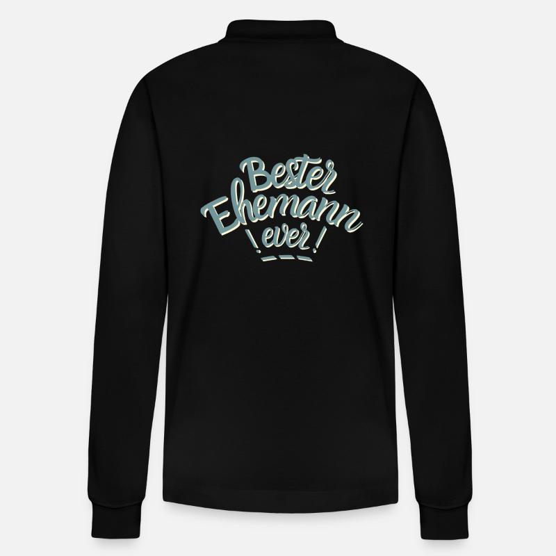 Der beste Ehemann der Welt. Bester Ehemann ever! - Stanley/Stella Unisex Bio-Langarm-Poloshirt Prepster - Schwarz