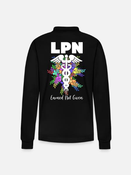 Nurse Nurse Nurse - Stanley/Stella Organic Unisex Long-Sleeved Polo Shirt Prepster - black