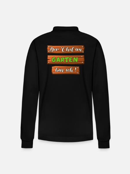 Garten Gartenchef Gartenregeln - Stanley/Stella Unisex Bio-Langarm-Poloshirt Prepster - Schwarz