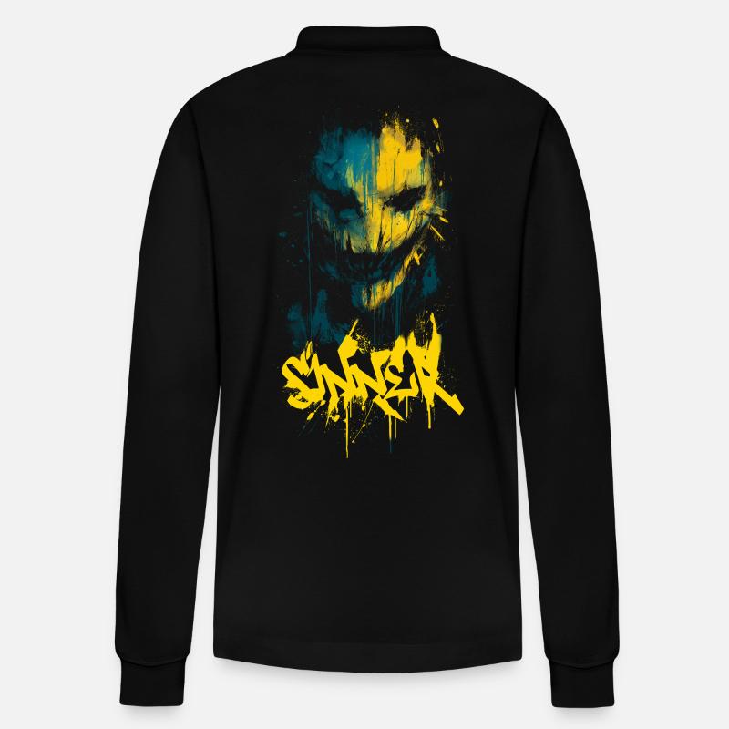 Sinner - Stanley/Stella Unisex Bio-Langarm-Poloshirt Prepster - Schwarz