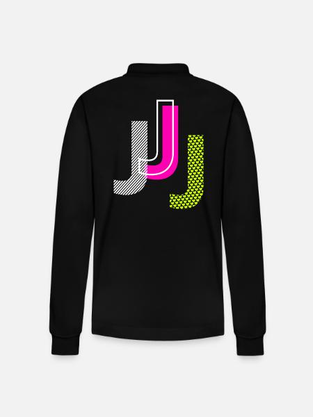 J Letter - Stanley/Stella Organic Unisex Long-Sleeved Polo Shirt Prepster - black