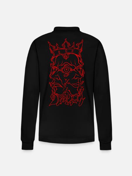 Duality - Stanley/Stella Organic Unisex Long-Sleeved Polo Shirt Prepster - black