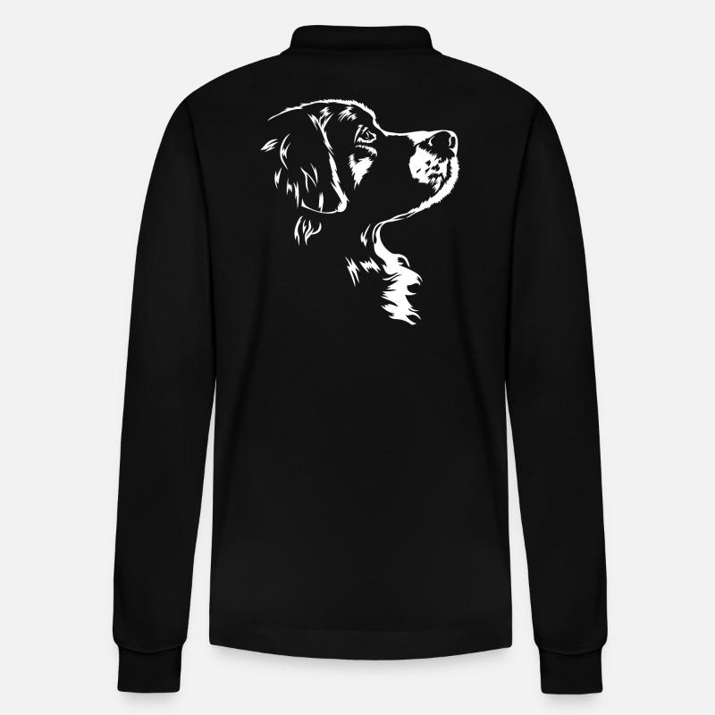 Bouvier Bernois Chien Chien Wilsigns - Polo à manches longues bio PREPSTER Stanley/Stella Unisexe - noir