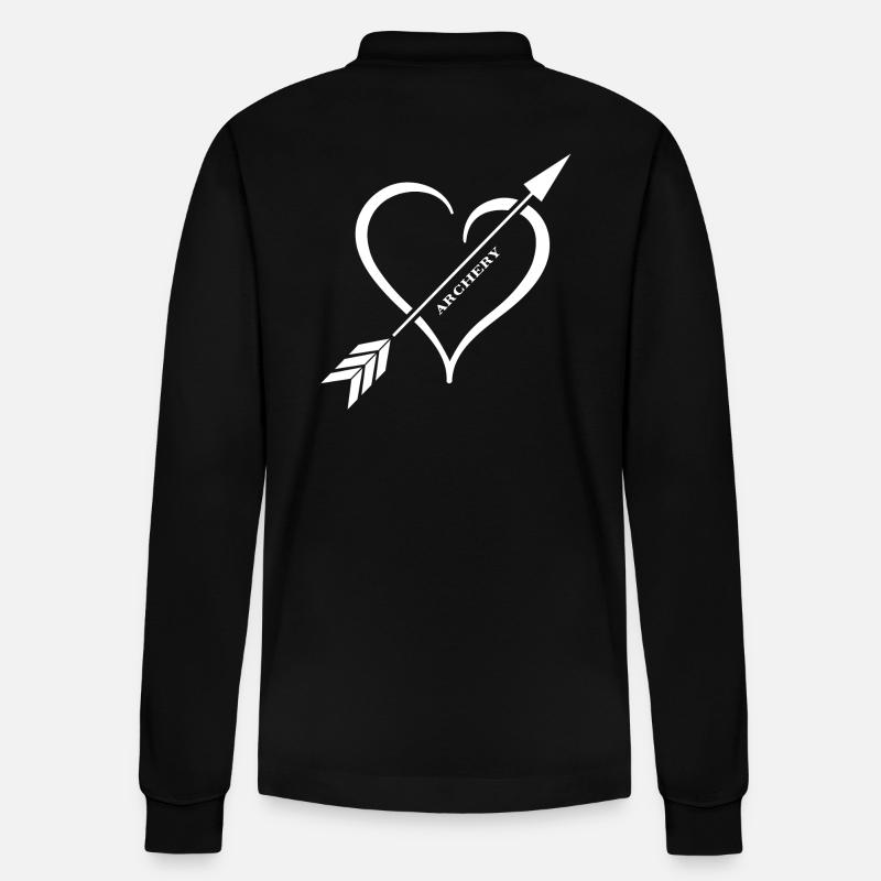 Bogenschießen Bogenparcours Bogenschütze - Stanley/Stella Unisex Bio-Langarm-Poloshirt Prepster - Schwarz