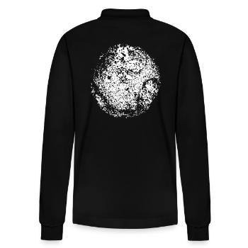 Cercle | L’art | Lune | L’amour de la vraie lune - Polo à manches longues bio PREPSTER Stanley/Stella Unisexe - noir - Dos - Anna (173cm)