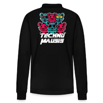 Techno Mausis - Stanley/Stella Unisex Bio-Langarm-Poloshirt Prepster - Schwarz - Hinten - Anna (173cm)
