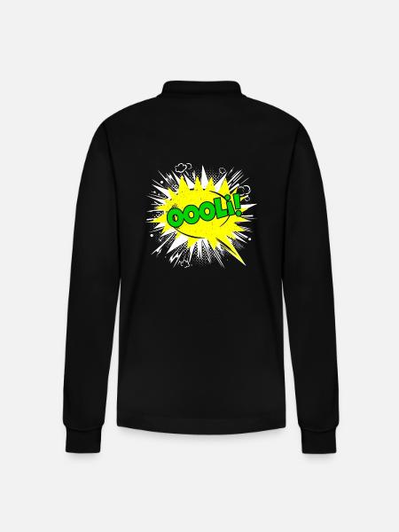 Oli Oliver Nome Divertente fumetto Oooli! - Polo a manica lunga ecologica unisex Prepster di Stanley/Stella - nero