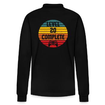 20 Jahre Geburtstag Level complete Gamer lustig - Stanley/Stella Unisex Bio-Langarm-Poloshirt Prepster - Schwarz - Hinten - Anna (173cm)