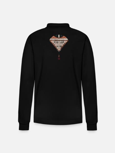 Germany_Hanover_Architecture_Ink Tower - Stanley/Stella Organic Unisex Long-Sleeved Polo Shirt Prepster - black