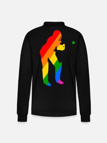 Cricket Wicketkeeper - Stanley/Stella Organic Unisex Long-Sleeved Polo Shirt Prepster - black