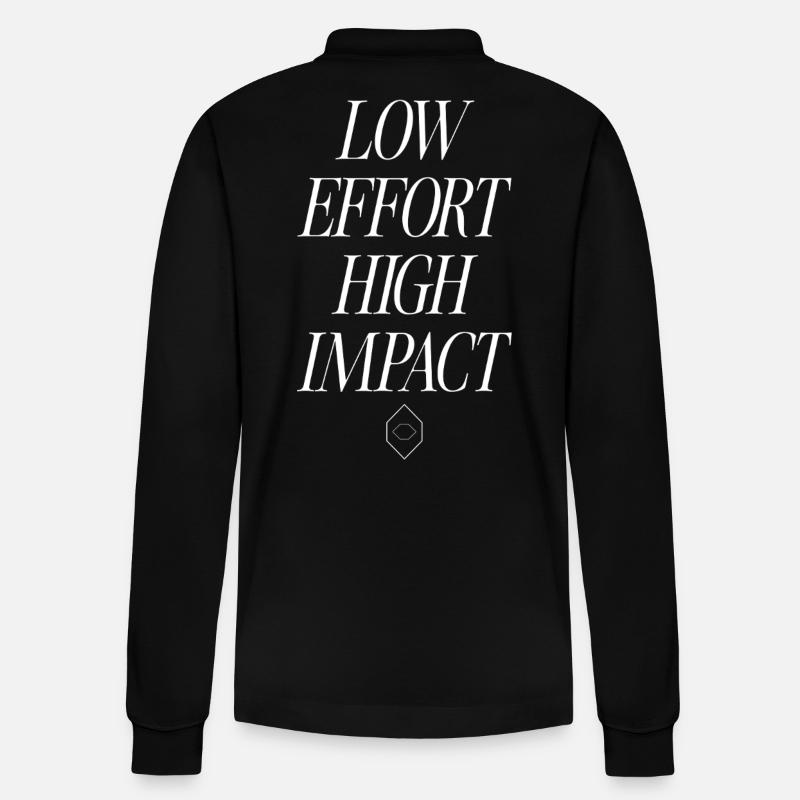 Faible effort, impact élevé - Polo à manches longues bio PREPSTER Stanley/Stella Unisexe - noir