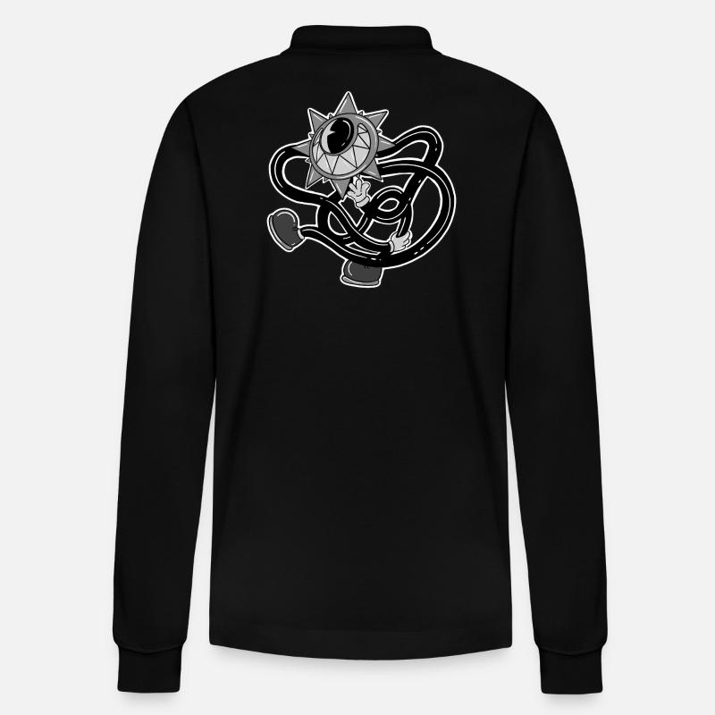 Besänftigt die Sonne - Stanley/Stella Unisex Bio-Langarm-Poloshirt Prepster - Schwarz