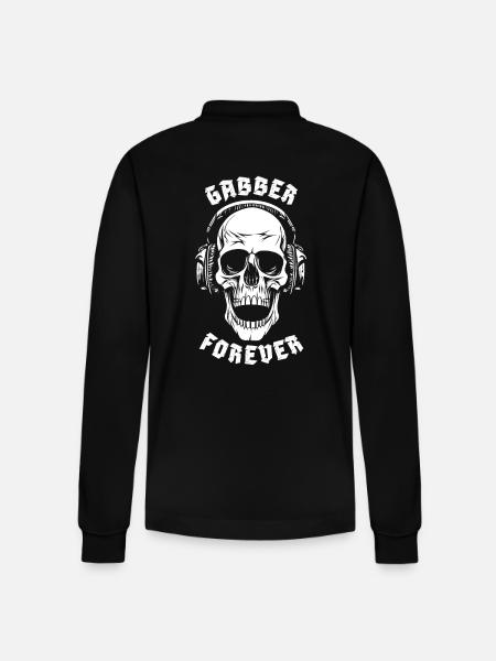GABBER FOREVER - Stanley/Stella Unisex Bio-Langarm-Poloshirt Prepster - Schwarz