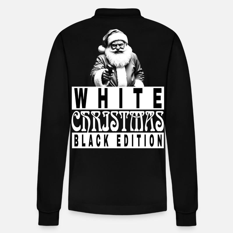 Blanc Noël Noir Edition - Polo à manches longues bio PREPSTER Stanley/Stella Unisexe - noir
