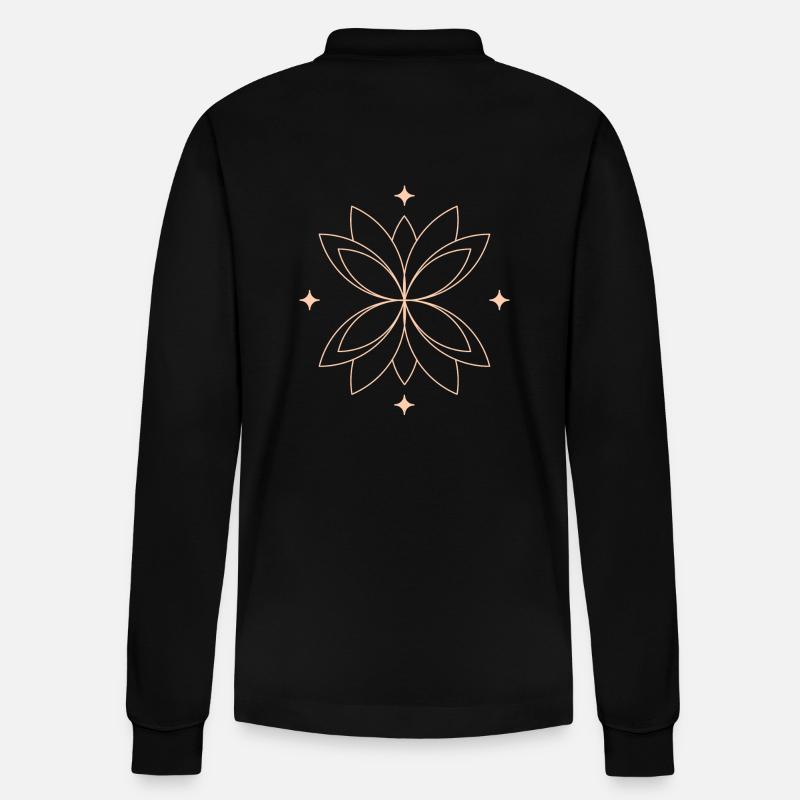 Lotus - Stanley/Stella Unisex Bio-Langarm-Poloshirt Prepster - Schwarz