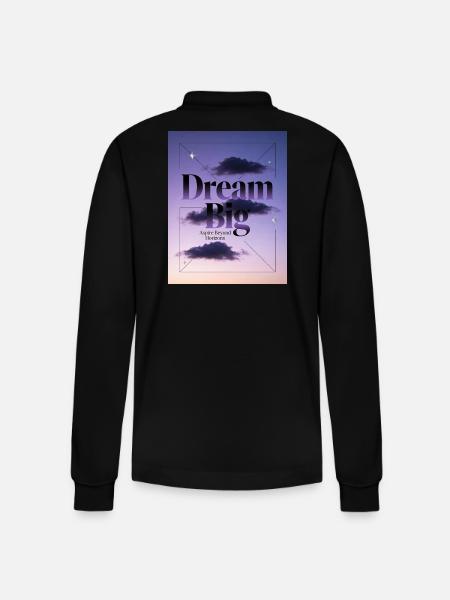 Dreaming Big Beyond Horizons - Stanley/Stella Organic Unisex Long-Sleeved Polo Shirt Prepster - black