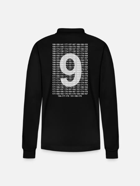9 Darter light - Stanley/Stella Organic Unisex Long-Sleeved Polo Shirt Prepster - black