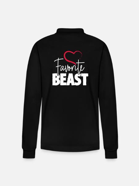 Favorite Beast - Stanley/Stella Organic Unisex Long-Sleeved Polo Shirt Prepster - black