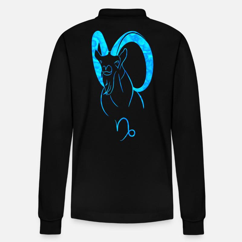 Steinbock - Stanley/Stella Unisex Bio-Langarm-Poloshirt Prepster - Schwarz